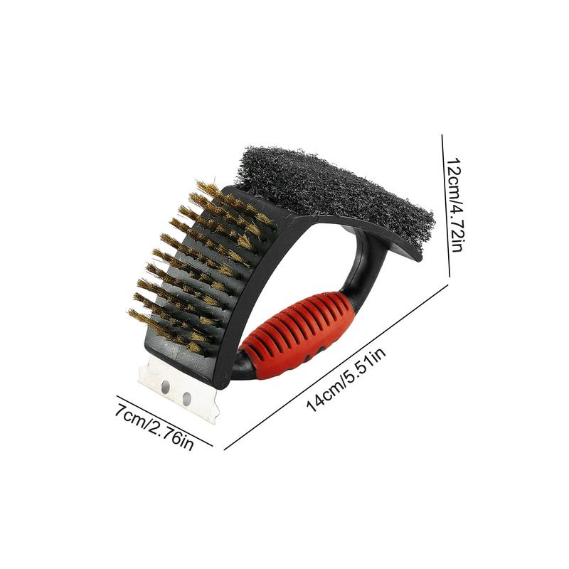 BBQ Grill Brush Multifunctional Grill Scraper Ergonomic Barbecue Brush Heavy-Duty Scrubber Grill Brush For Outdoor Camping Grill