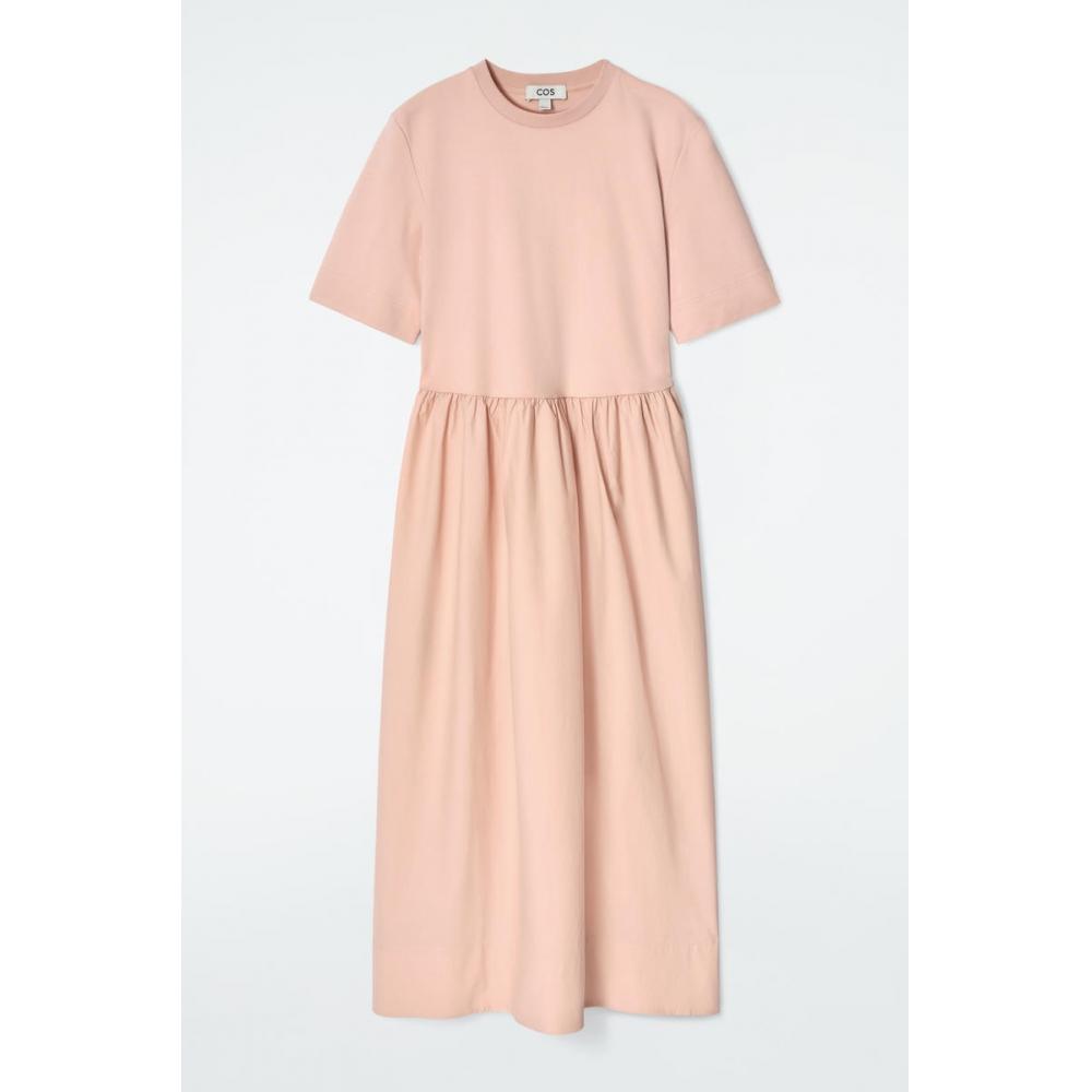 

COS Платье-мини с контрастными вставками в японском стиле light pink/L