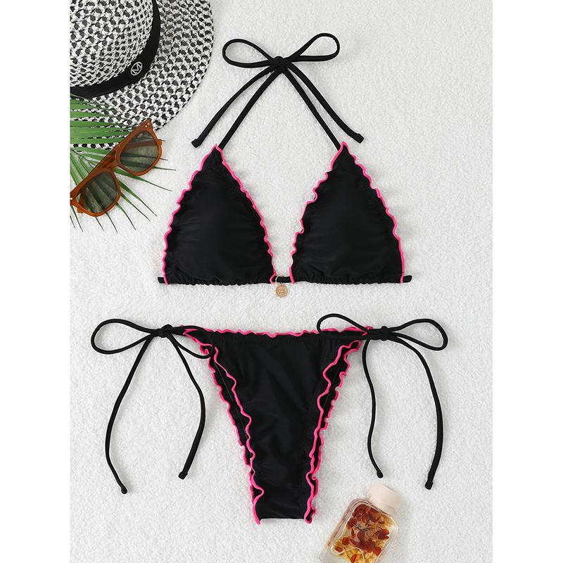 Sexy Triangle Micro Bikini 2026 Women Swimsuit Two-pieces Swimwear for Female Beach Wear Lace Up Bikinis Sets Thong Bathing Suit