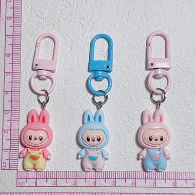 Cute Overalls Pendant Keychain Women  Trend Key Chain Bag Hanging Ornaments Charm Accessories Best Friend Gift