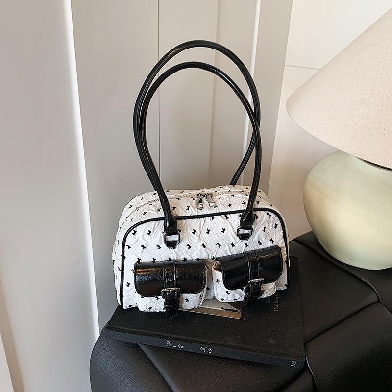 

Простая сумка под мышкой женская летняя универсальная контрастного цвета дорожная сумка на плечо сумка для боулинга