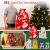 Drawstring Christmas Gift Bags, New Foil Gift Bags, Decorative Gift For Holiday Celebrations, Portable Multicolor Gift Pouches For Kids