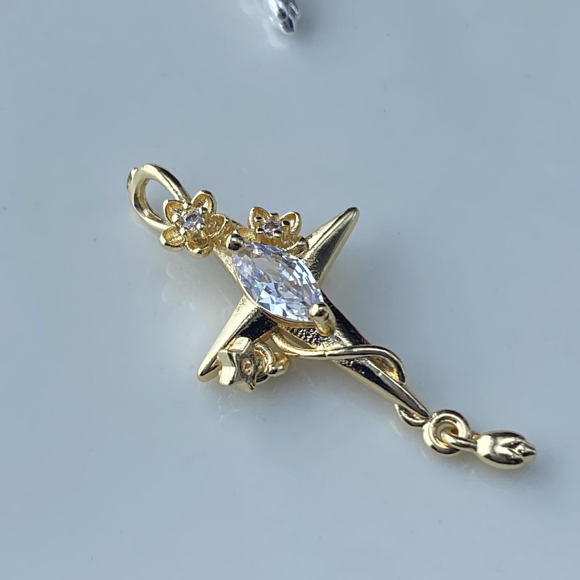 Handmade DIY Jewelry: Zircon Star & Heart Pendant