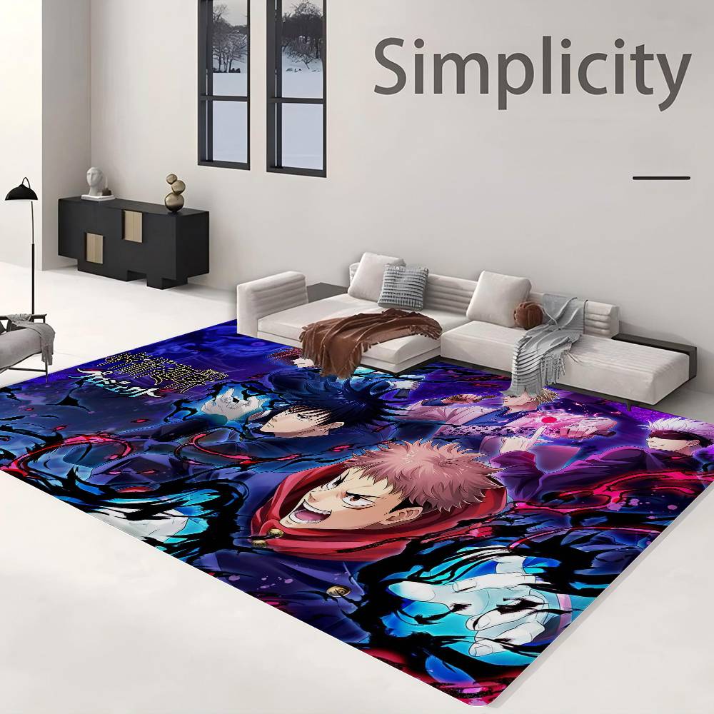 Jujutsu Kaisen Cartoon Bath Mat Kids Room Bedroom Decoration Balcony Anti-Slip Doormat Living Room Alfombra