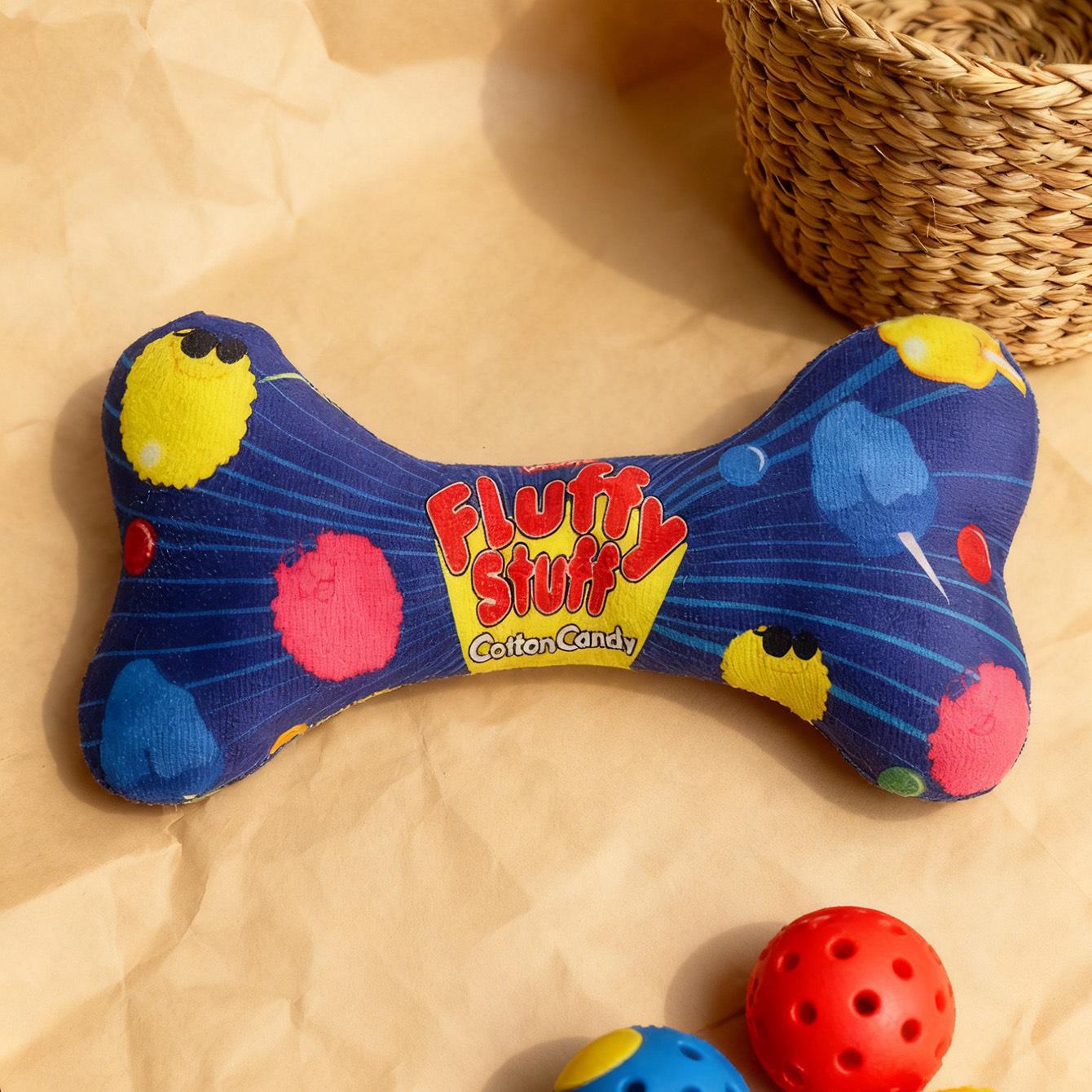 

Pet Bone Chew Toy for Dogs Cats - Squeaky Interactive Dog Chew Toy, Durable Non-Toxic Puppy Kitten Teething Toy to Relieve синій