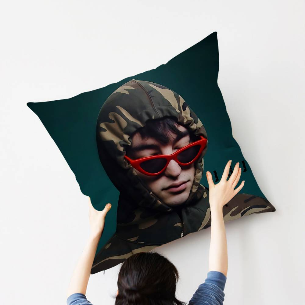 Singer Joji Pillow Covers Cartoon Sofa Decorative Home Double-Sided Printing Short Plush Cute Cushion Cover