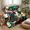Whimsical Cat Collage Theme Blanket Lightweight Warm Flannel Blanket Decorative Throw Blanket for Home Decoration