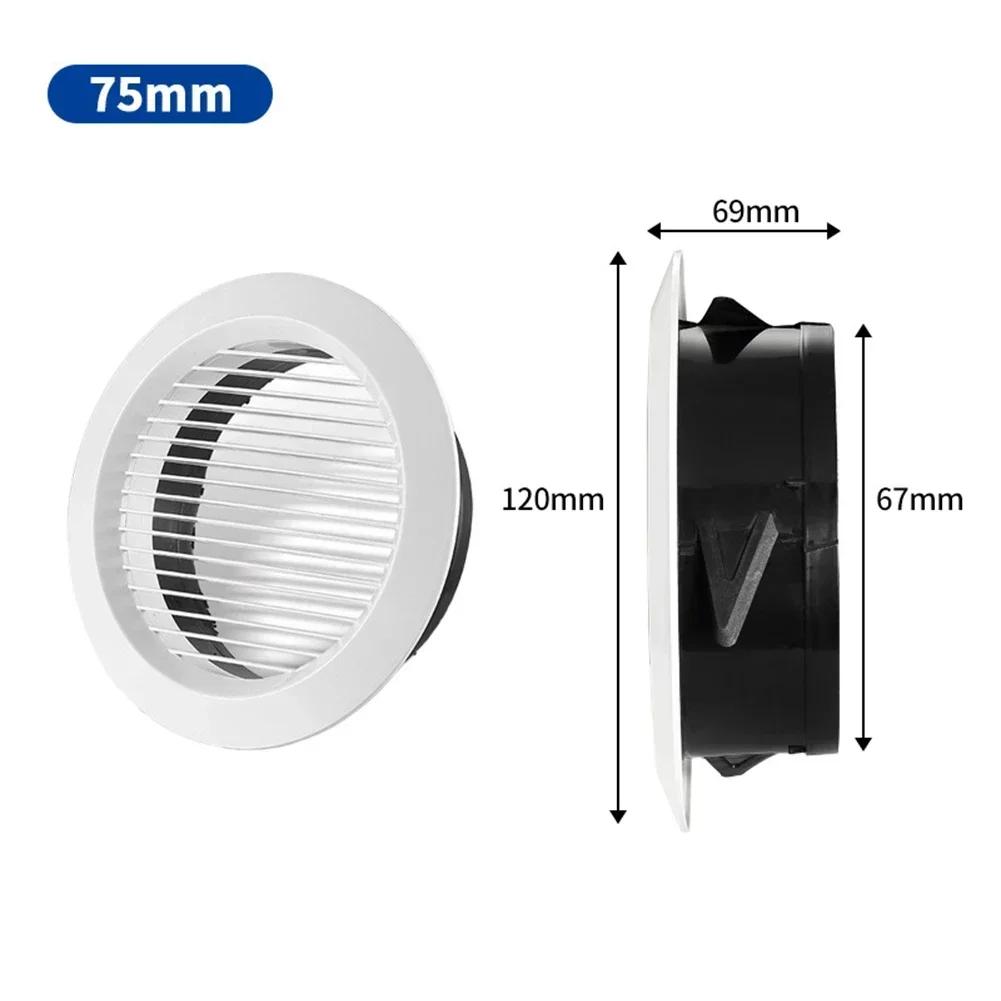 75-200mm Air Vent Exhaust Hood Round Ducting Ventilation Grilles Bathroom Waterproof Outlet Cooling Home Office Air Vent