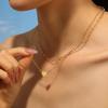 Korean Titanium Steel Heart Bracelet & Necklace Set - Non-Fading, Double-Layer Stackable, Ins Style