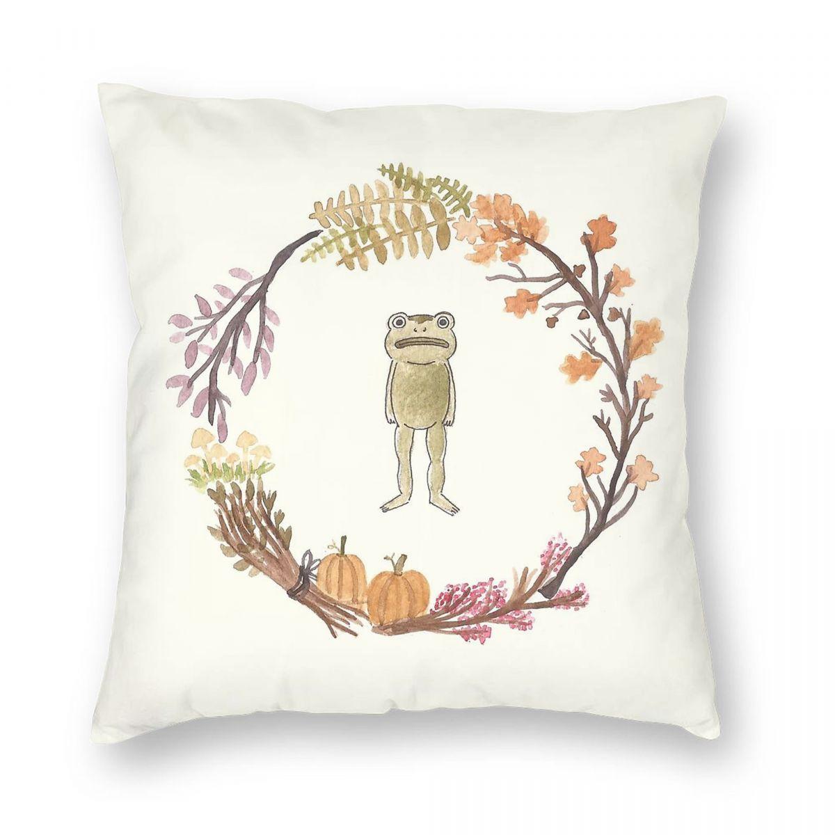 Jason Funderburker The Frog Square Pillowcase Polyester Linen Velvet Creative Decorative Throw Pillow Case Car Cushion Cover 18 Peach skin 18*18(CM)-1Pcs