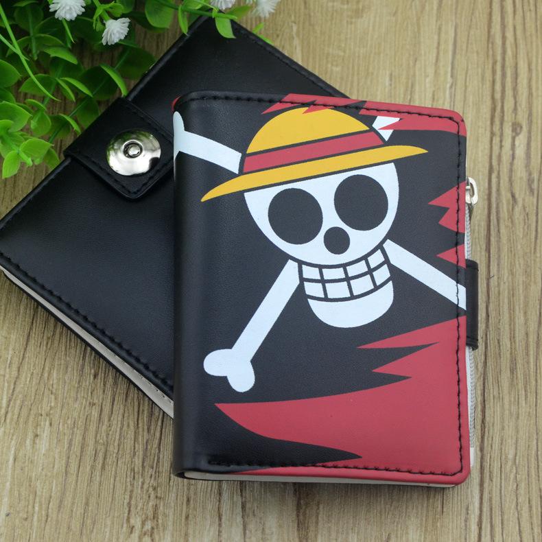 Portmonetka na monety i etui na karty zapinane na zamek błyskawiczny z motywem One Piece