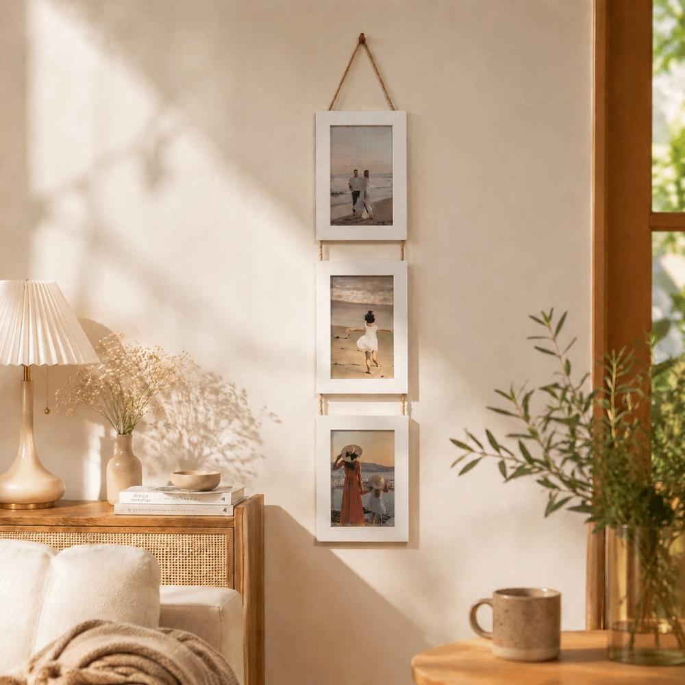 Linked Photo Holder Wall Art Picture Frame 6-Inch Vertical Photo Wall Bedroom