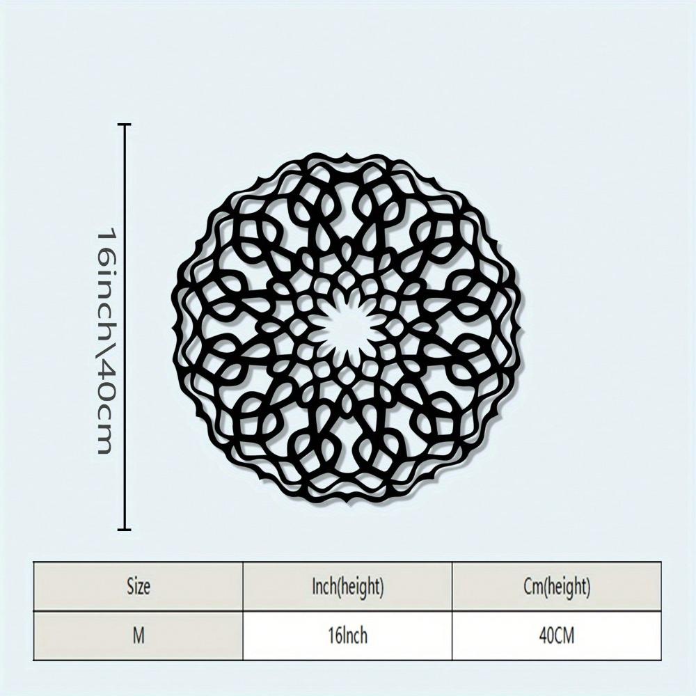 Vintage Bohemian Mandala Metal Wall Art Rustproof Iron Round Home Decor for Living Room