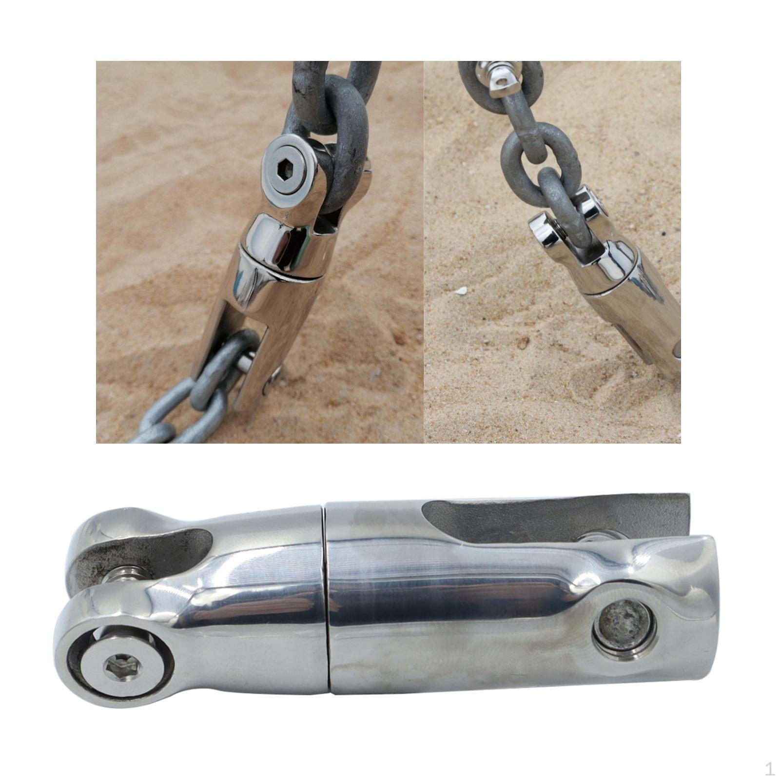 Anchor Chain Connector, Hardware Accessories, 2 Sections, 316 Stainless Steel for Ship Yacht 92mm