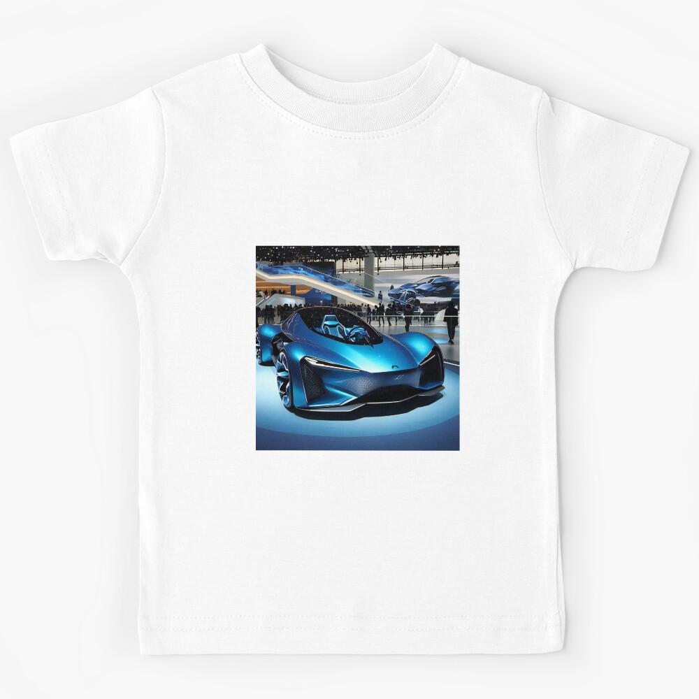 Blue and Futuristic car in the future! Kids T-Shirt 170