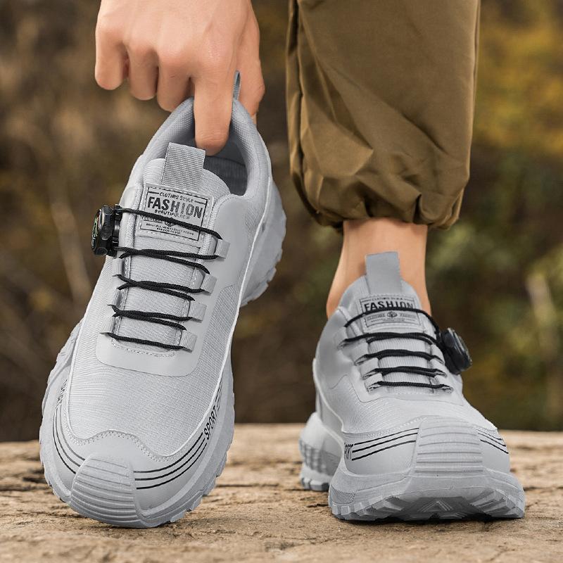 

Men s shoes summer breathable 2025 new high-end niche knob jogging walking Xiaobai casual sports shoes 44 светло-серый