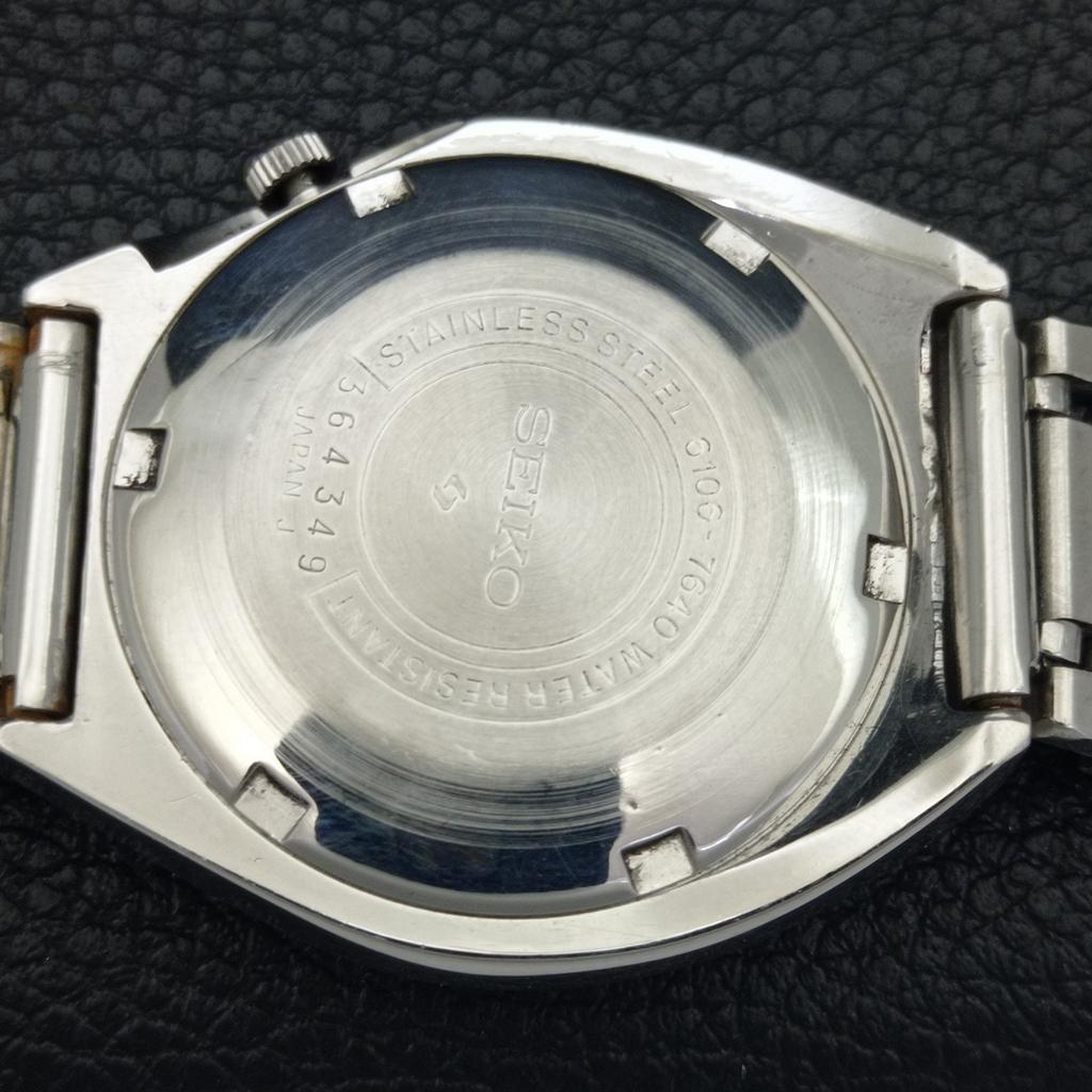 GENUINE VINTAGE SEIKO 5 AUTOMATIC JAPAN 6119C MENS WHITE DIAL WATCH a702401-5 R124-a702401