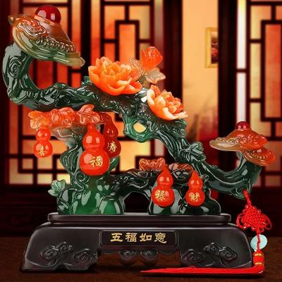 Creative Imitation Jade Ruyi Ornaments Resin Crafts Chinese Style Gift Home Decor Accessories Desk Decoration Company Ornaments