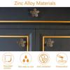 Zinc Alloy Drawer Knob Gold Finish Creative Petal Design Drawer Handle Bronze Finish Flower Shaped Handle Furniture Cabinet