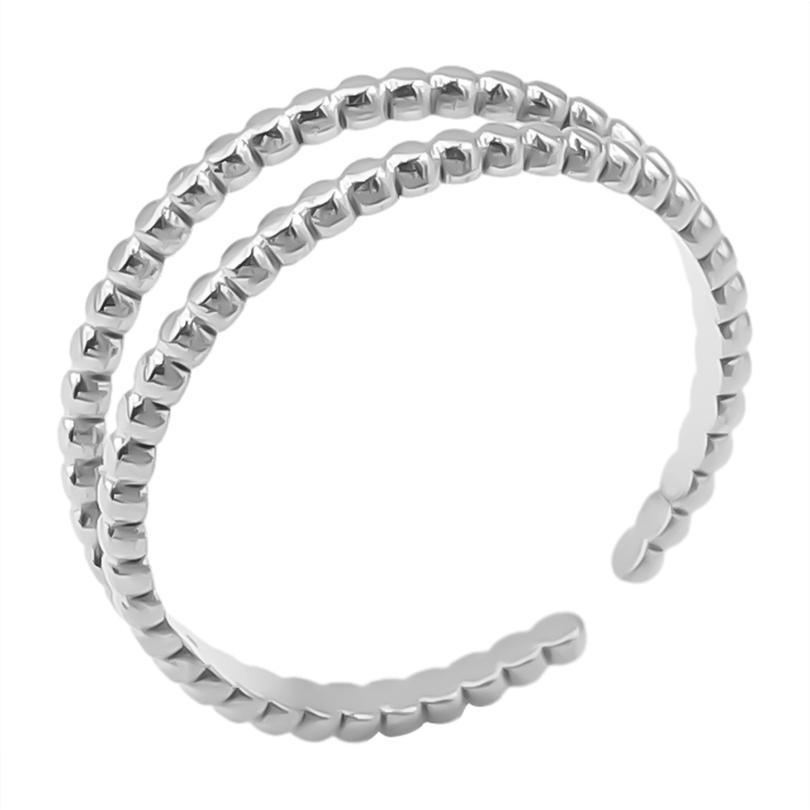 Geometria Semplice Moda Acciaio Inossidabile Anelli Aperti Per Donne Uomini Accessori Colore Argento Cuore Sole Rotondo Base Vuota Fai da Te Anillos