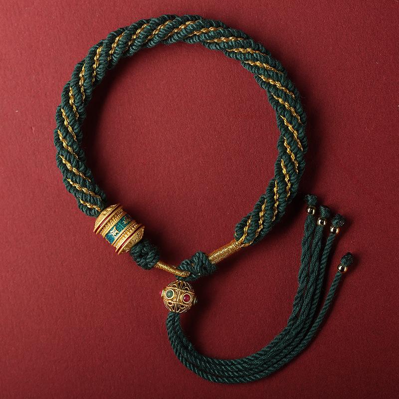 

Барвистий Тибетський Ручний Браслет Бога Багатства – Бавовняна Ниточка Червона Ниточка для Року Народження