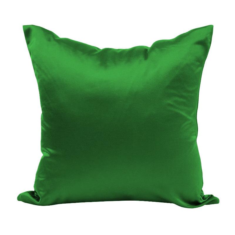 100% Satin Silk-Like Pillowcase Cover 40x40cm 45x45 50x50 60x60cm Solid Smooth Cushion for Sofa Bed Chair Home Decor Pillow Case