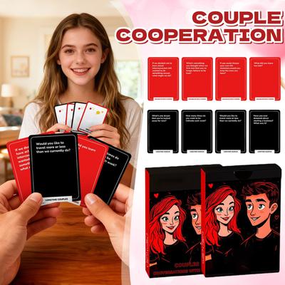 50 Couple Topic Interaction Cards, Sweet Entertainment Game Toy Cards For Couples.
