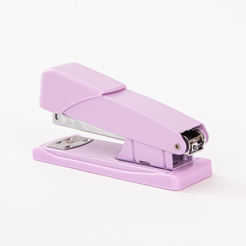 Handheld Macaron Color Metal Stapler - 12-Sheet Capacity, Multi-function Office Stapler