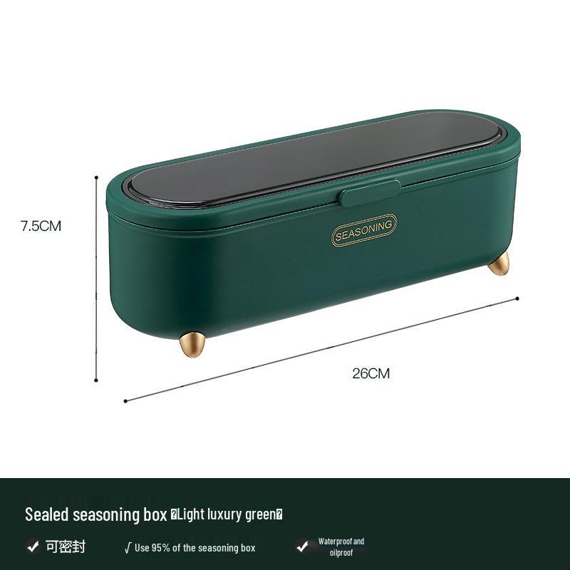 Luxury Kitchen Condiment Set: 4-Grid Storage Jars for Salt, Sugar, and Seasonings