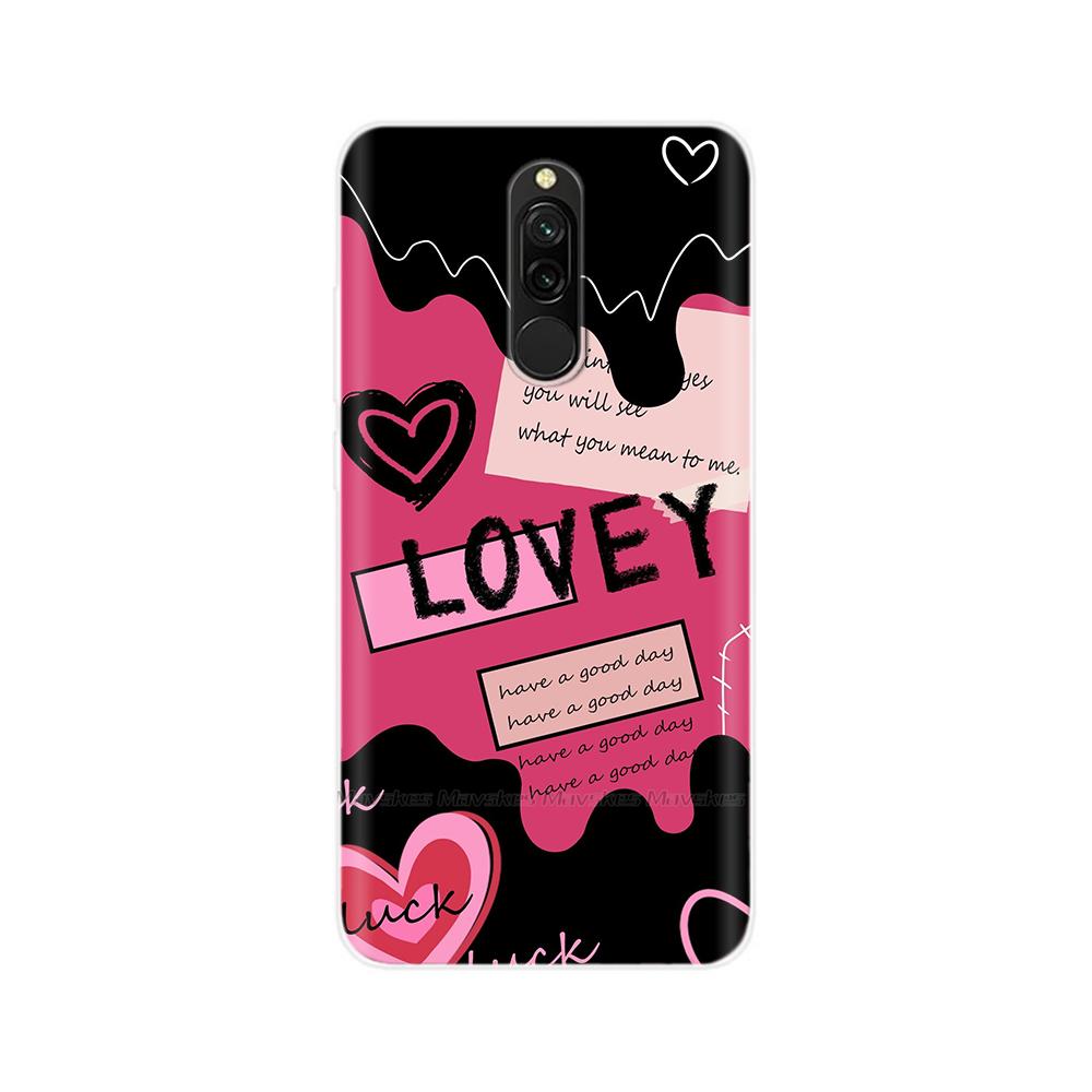 For Redmi 8 8A Pro Case TPU Silicone Shockproof Cat Phone Cover For Redmi 8 8A 7 7A redmi7 Transparent Funda Printing Soft Coque