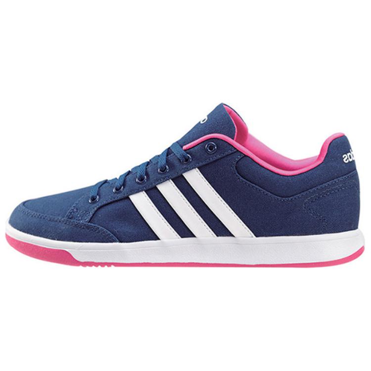 Adidas Neo Advantage Cf Comfortable Versatile Shock Absorbing Non-Slip Durable Low-Top Tennis Shoes Women Sneakers Deep-Blue White B74203
