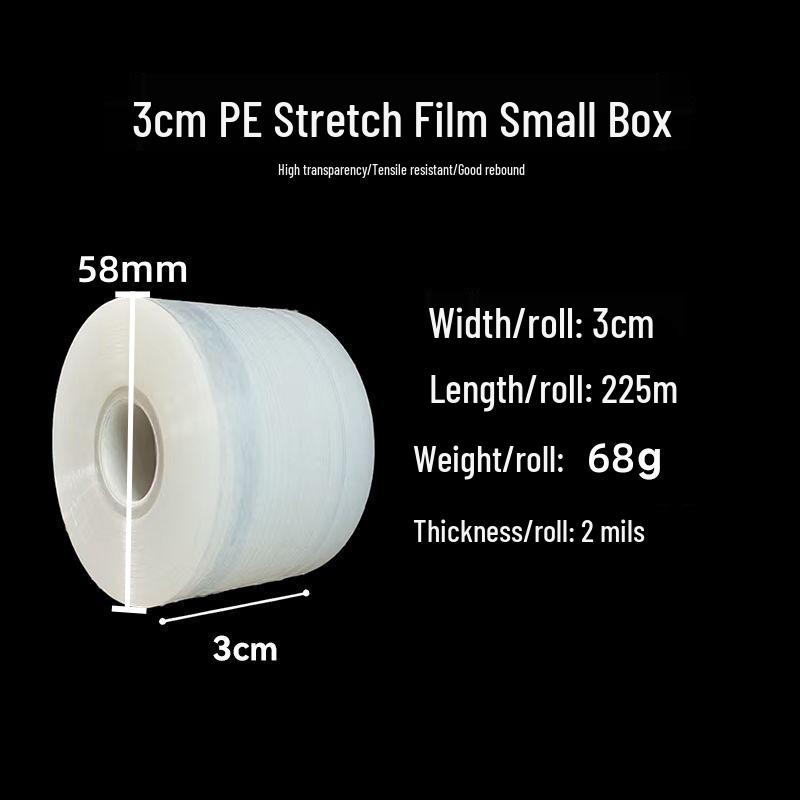 PE Stretch Film: Industrial Leakproof Self-Adhesive Roll for Hand Use, Transparent Packaging & Sealing