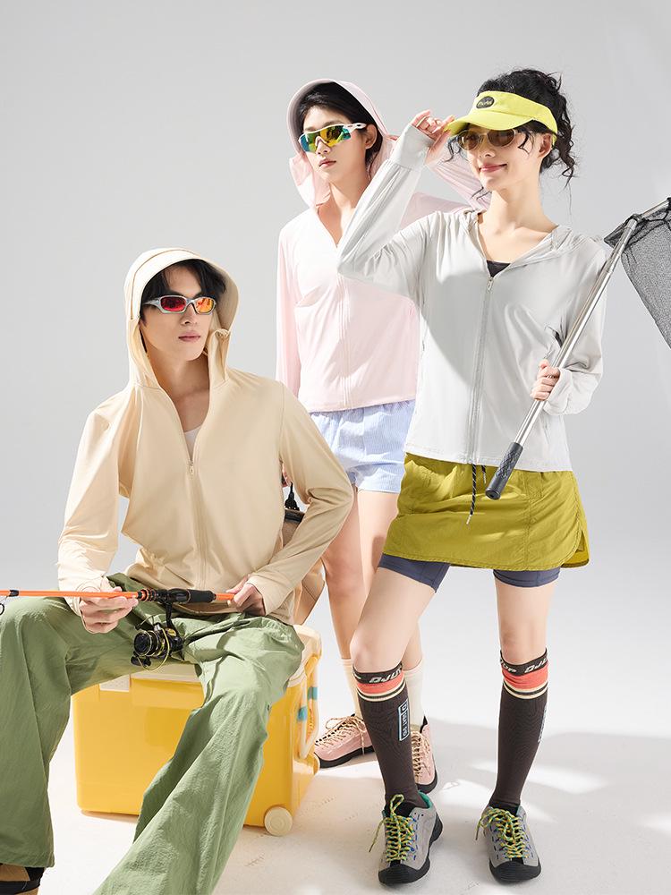 Couple's Ice Silk UV Protection Clothing - Ultra-thin, Breathable, Quick-drying, and Cooling Summer Wear.