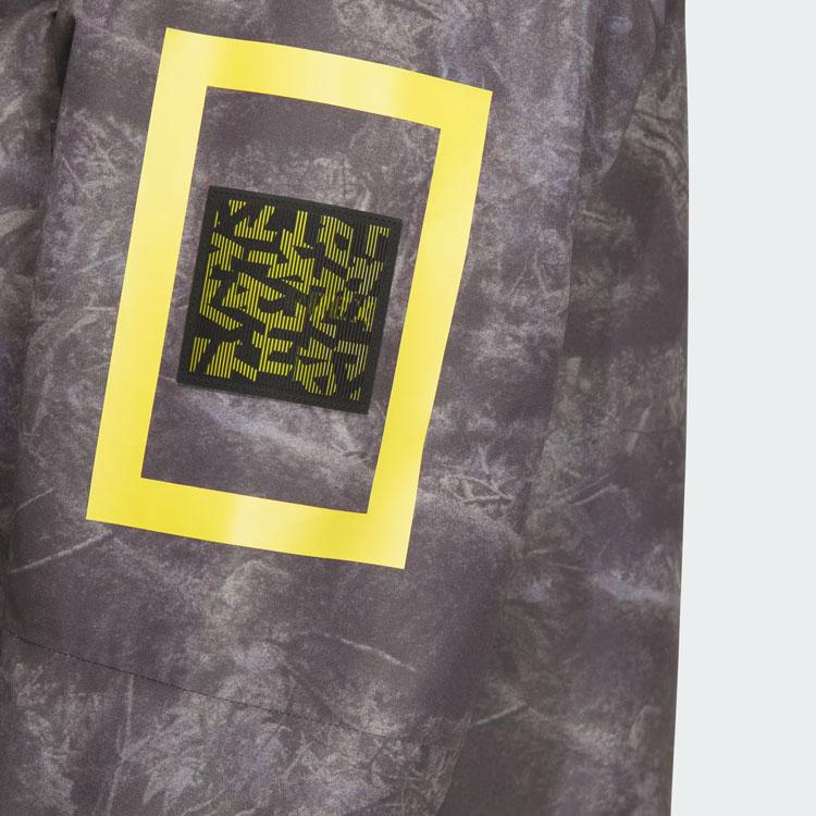 Adidas X National Geographic Allover Print Rain.Rdy Outdoor Jacket Men Outerwear Silver Purple IS9512