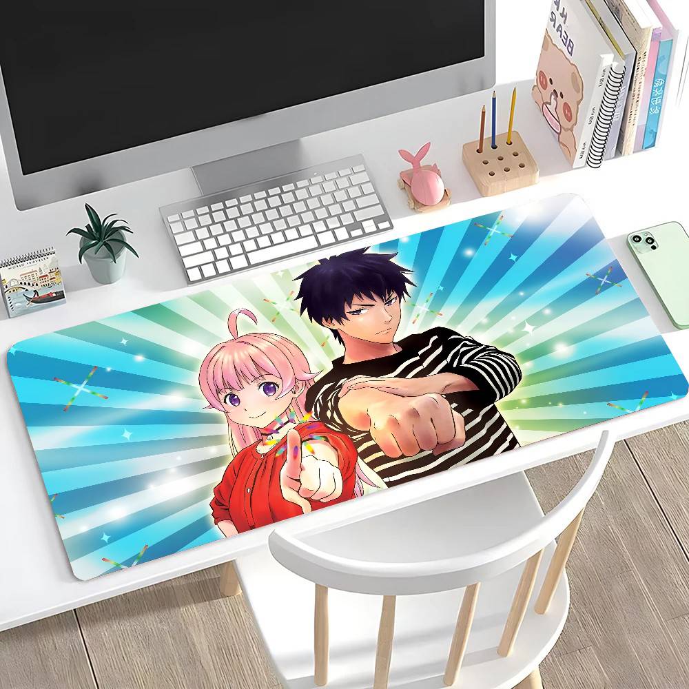 Anime W-Witch Watch Mousepad Mouse Mat Desk Mat With Pad Gaming Accessories Prime Gaming XXL Keyboard Pad Padding Mat