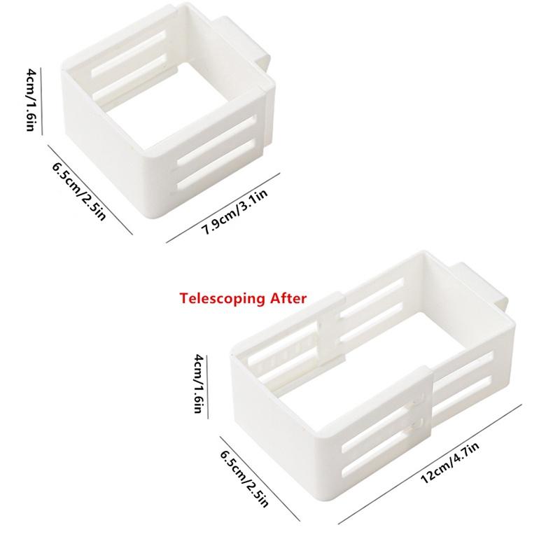 Multifunctional Refrigerator Side Door Retractable Rtorage Box Partition Plate Sorting Storage Classification Grid Clip