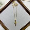 New Year Spring Style Horse Pendant Necklace: Titanium Steel with Dopamine Natural Stone Beads