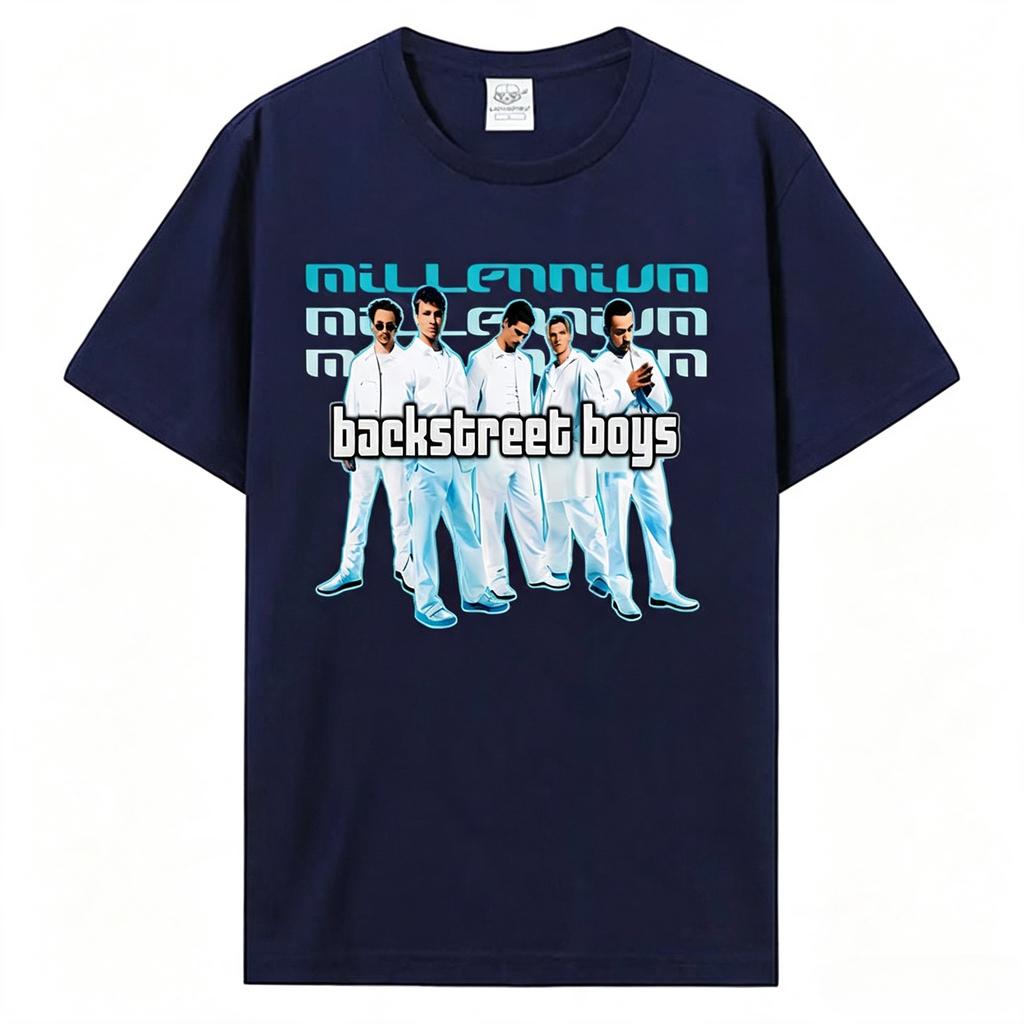 Backstreet Boys Millennium Tour Music Vintage T-shirt Men's and Women's Hipster Popular Tops Summer Fashion Streetwear Tees Gift