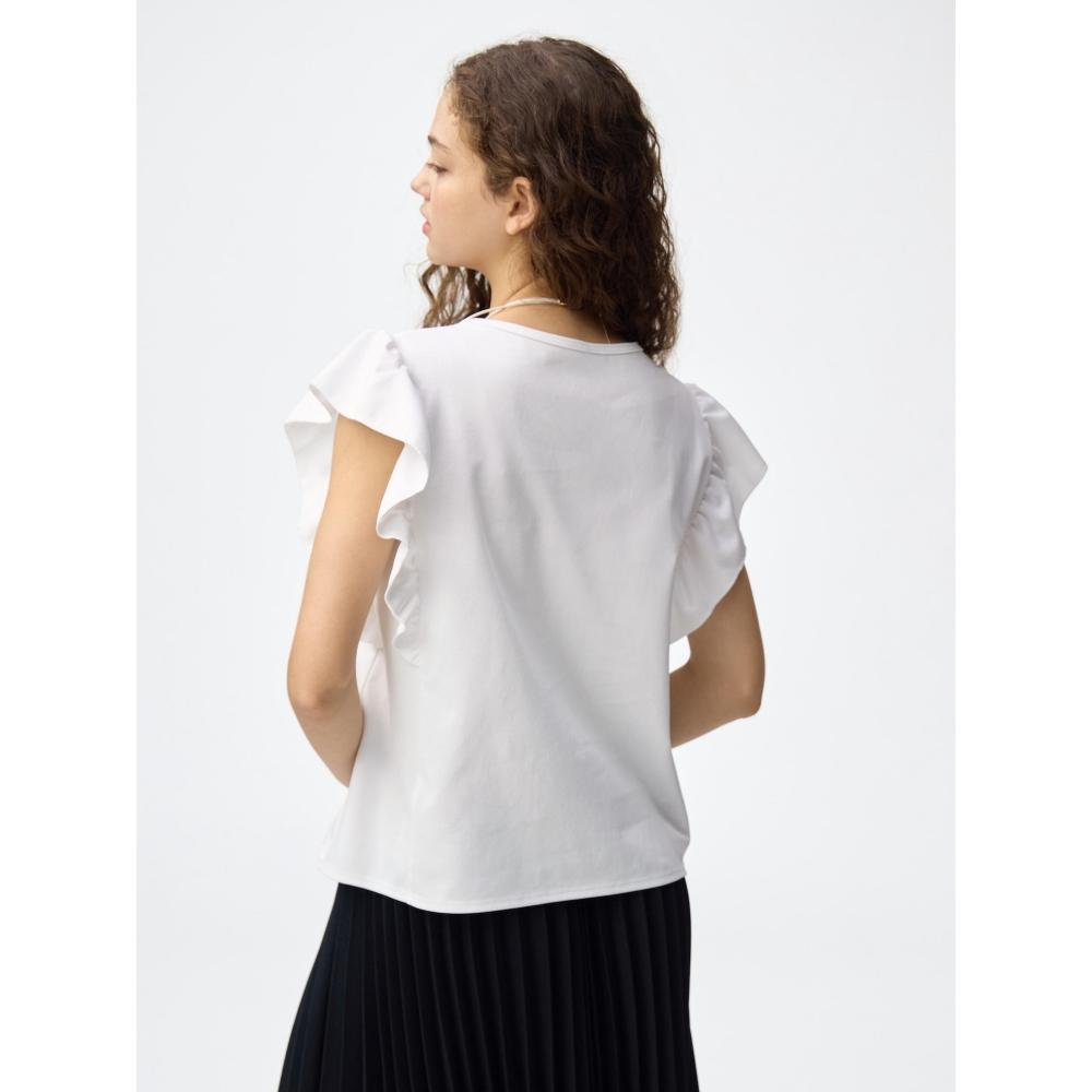 Gu By Uniqlo Dry Frill Sleeve Tee