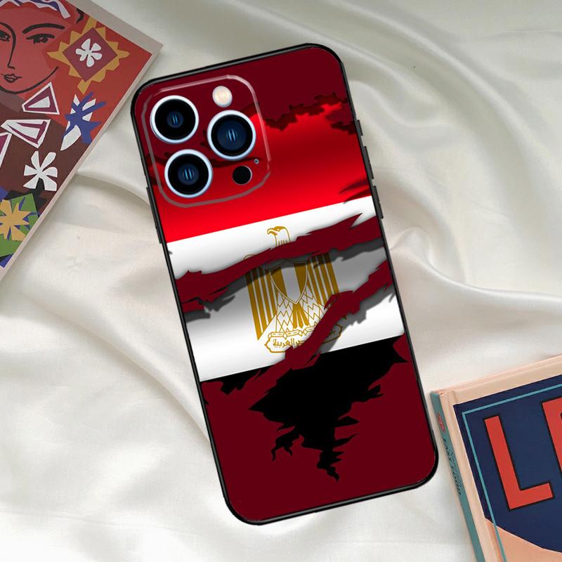Egypt Flag Case For iPhone 16 15 14 13 12 11 Pro Max XR X XS Max Plus 12 13 Mini Back Cover