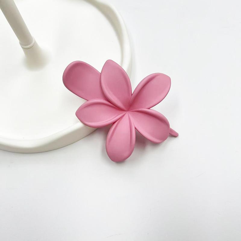 Pinces à Cheveux en Plastique Givré Forme Fleur Mode Filles Pince Crabe Bec de Canard Mignon Accessoires de Tête Barrette Antidérapante Épingles à Cheveux Cheveux Acc