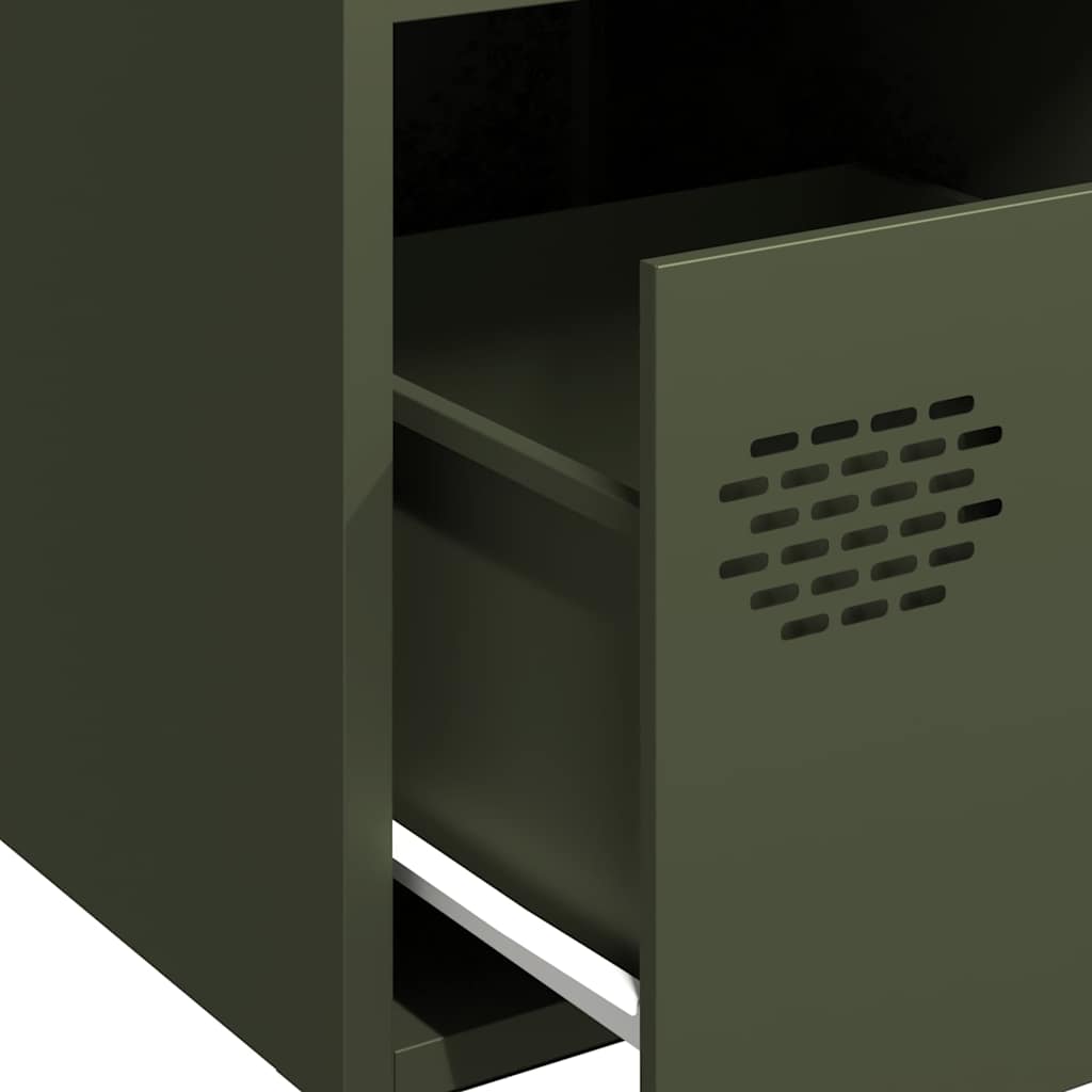 Sideboard Olive Green 68 X 39 X 73.5 Cm Cold Rolled Steel