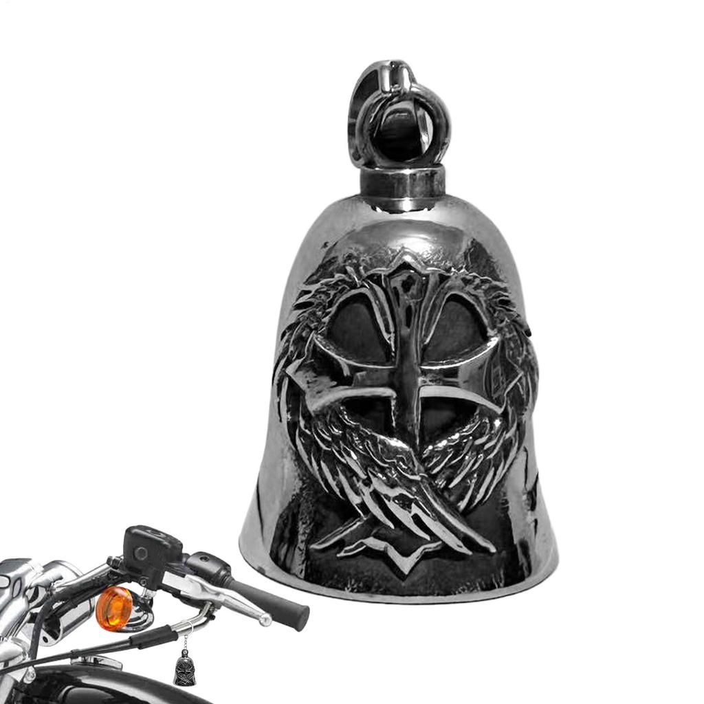 Retro Cross Motorcycle Charm Riding Bell Bikers Good Luck Bell Hanger Alloy Key Chain Accessory Riding Protection Pendant
