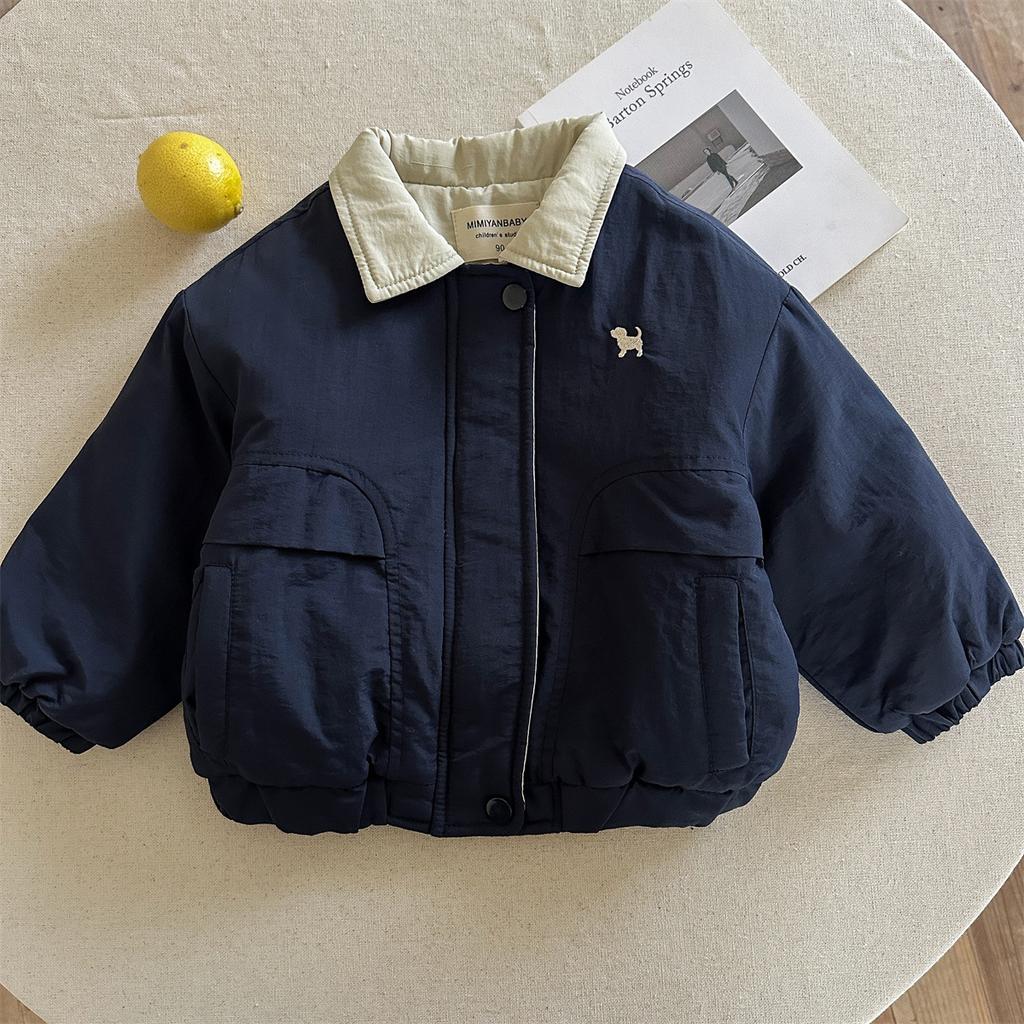 Dicke gefütterte Winterjacke für Jungen und Mädchen Arbeitskleidung Freizeitmantel