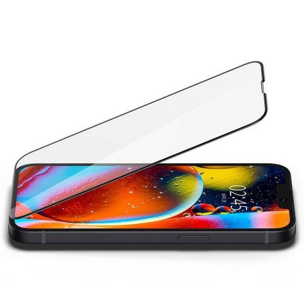 Szkło hartowane do iPhone 13 Spigen Czarna ramka