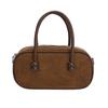2025 Niche Suede Solid Color Boston Bag: Stylish Versatile Women's Crossbody & Shoulder Handbag