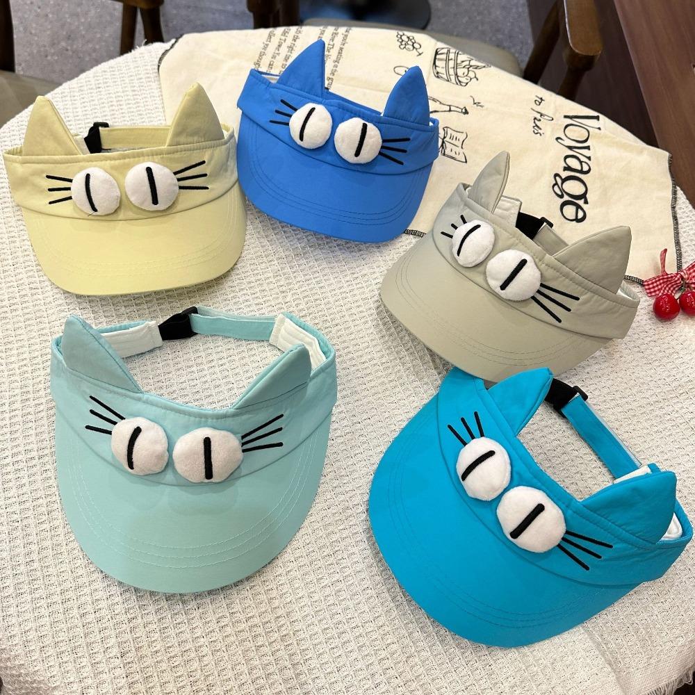 Sun Protection Kitty Hollow Hat Quick-drying Fabric Cat Ears Sun Hat Camping