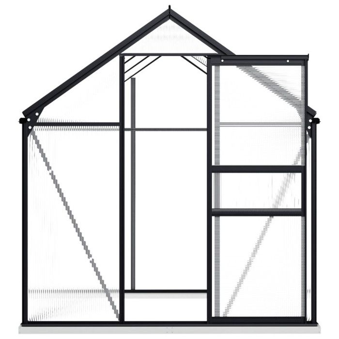 VidaXL Greenhouse with Base Frame Anthracite Aluminium 3.61 M² 48215
