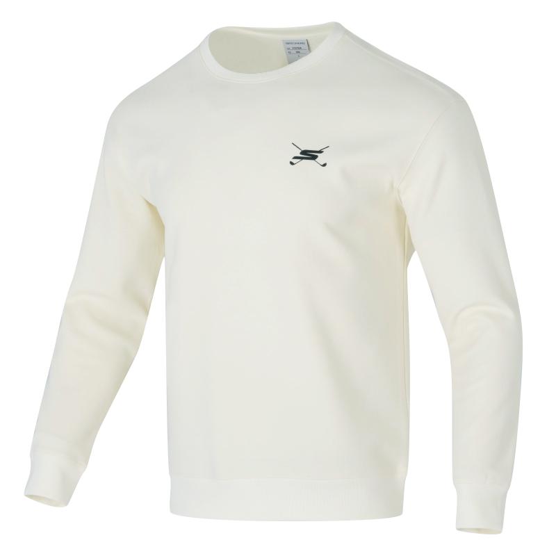 Skechers Comfortable Casual Sports Crew Neck Sweatshirt Unisex sweatshirt Off-White P224U049-01F0 M