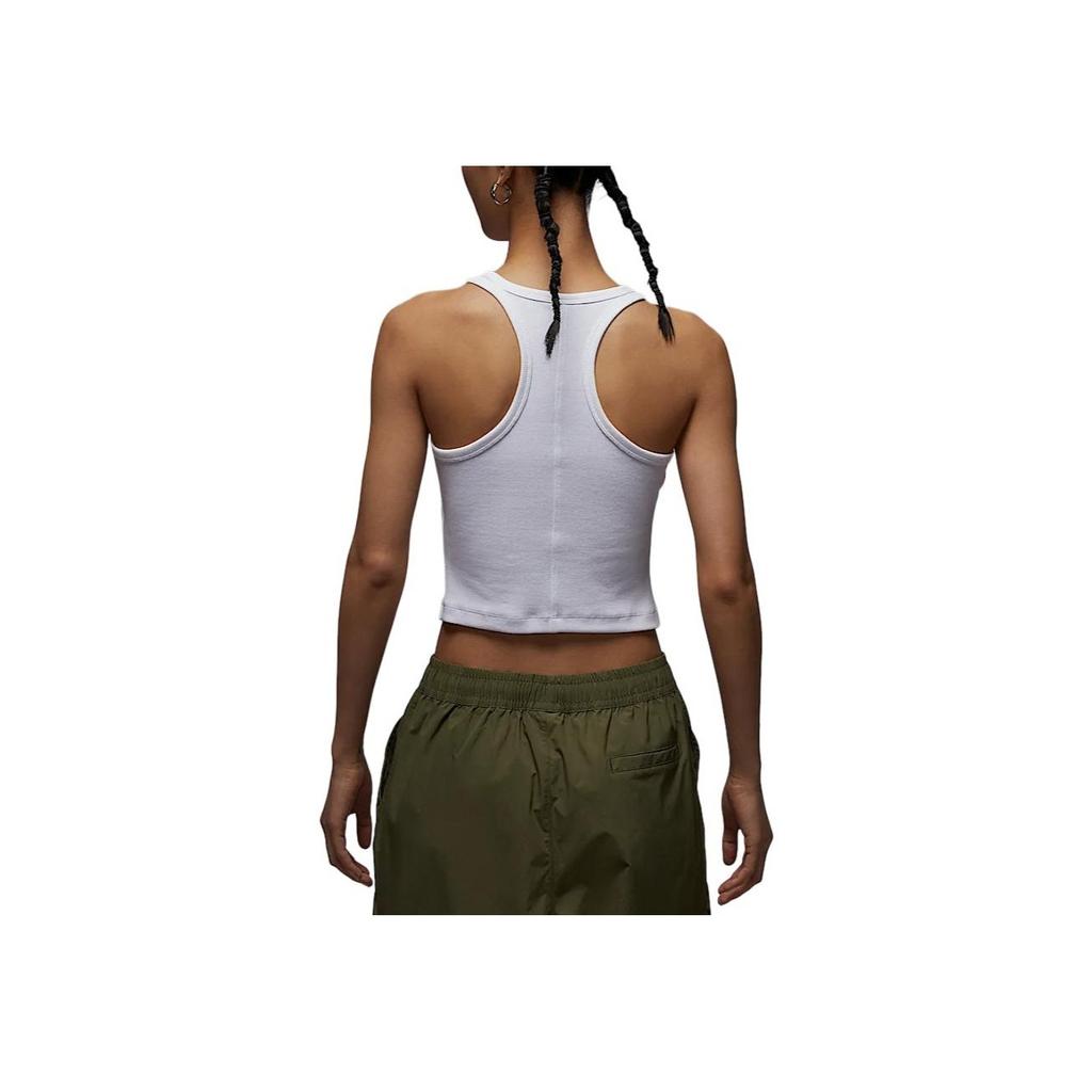 Jordan Round Neck Fashion Soft Sleeveless T-Shirt Women Tops White HF9475-100